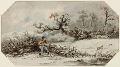 Sportsman with Gun and Dog by Luke Clennell